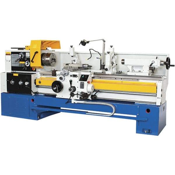 Summit - 18-1/4" Swing, 40" Between Centers, 120 Volt, Triple Phase Toolroom Lathe - 5MT Taper, 10 hp, 32 to 1,500 RPM, 3-1/8" Bore Diam, 44" Deep x 63" High x 94" Long - Top Tool & Supply