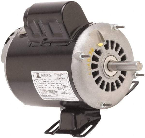 US Motors - 1-1/2 Max hp, 3,450 Max RPM, Single Cap Start Electric AC DC Motor - 115/208-230 V Input, Single Phase, 56H Frame, 5/8" Shaft Diam, Rigid Base Mount, ODP Enclosure - Top Tool & Supply