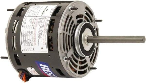 US Motors - 3/4 Max hp, 1,075 Max RPM, Permanent Split Cap Electric AC DC Motor - 208-230 V Input, Single Phase, 48Y Frame, 1/2" Shaft Diam, Stud Mount, TEAO Enclosure - Top Tool & Supply