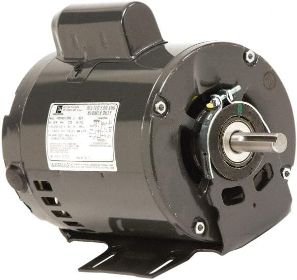 US Motors - 1-1/2 Max hp, 1,800 Max RPM, Single Cap Start Electric AC DC Motor - 115/208-230 V Input, Single Phase, 145T Frame, 7/8" Shaft Diam, Cradle Mount, ODP Enclosure - Top Tool & Supply