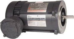 US Motors - 1/3 Max hp, 3,600 Max RPM, Single Cap Start Electric AC DC Motor - 115/208-230 V Input, Single Phase, 56C Frame, 5/8" Shaft Diam, C-Face Mount, TEFC Enclosure - Top Tool & Supply