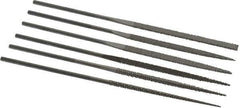 PFERD - 6 Piece Needle Pattern File Set - 5-1/2" Long, 2 Coarseness, Set Includes Flat, Hand, Three Square, Round, Half Round, Square - Top Tool & Supply