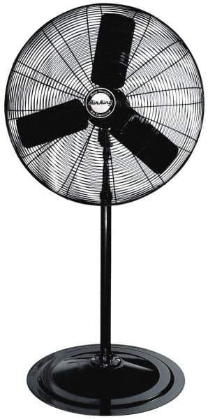 Air King - 30" Blade, 1/4 hp, 7,400 Max CFM, Single Phase Oscillating Pedestal Fan - 2.04 Amps, 120 Volts, 3 Speed - Top Tool & Supply