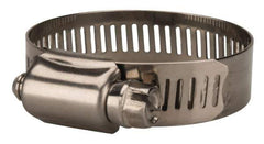 Value Collection - SAE Size 24, 1 to 2" Diam, Stainless Steel Worm Drive Clamp - 1/2" Wide, Material Grade 201 - Top Tool & Supply