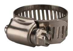 Value Collection - SAE Size 12, 1/2 to 1-1/4" Diam, Stainless Steel Worm Drive Clamp - 1/2" Wide, Material Grade 201 - Top Tool & Supply