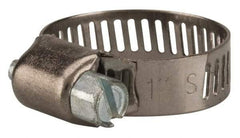 Value Collection - SAE Size 8, 3/8 to 1" Diam, Stainless Steel/Carbon Steel Worm Drive Clamp - 5/16" Wide, Material Grade 301 - Top Tool & Supply