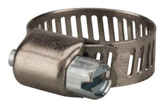 Value Collection - SAE Size 6, 5/16 to 7/8" Diam, Stainless Steel/Carbon Steel Worm Drive Clamp - 5/16" Wide, Material Grade 301 - Top Tool & Supply