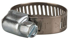 Value Collection - SAE Size 8, 3/8 to 1" Diam, Stainless Steel/Carbon Steel Worm Drive Clamp - 5/16" Wide, Material Grade 201 - Top Tool & Supply