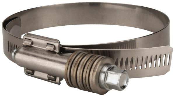 Value Collection - 3-3/4 to 4-5/8" Hose, 5/8" Wide x 0.7" Thick, Constant Torque Clamp - 3-3/4 to 4-5/8" Diam, Grade 304 Stainless Steel/Carbon Steel Screw - Top Tool & Supply