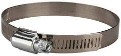 Value Collection - SAE Size 56, 3 to 4" Diam, Stainless Steel/Carbon Steel Worm Drive Clamp - 1/2" Wide, Material Grade 201 - Top Tool & Supply