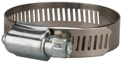 Value Collection - SAE Size 28, 1-1/4 to 2-1/4" Diam, Stainless Steel/Carbon Steel Worm Drive Clamp - 1/2" Wide, Material Grade 201 - Top Tool & Supply