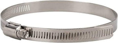 Value Collection - SAE Size 80, 3-1/2 to 5-1/2" Diam, Stainless Steel Worm Drive Clamp - 1/2" Wide, Material Grade 201 - Top Tool & Supply