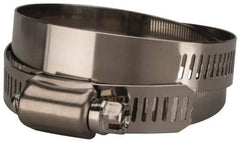 Value Collection - SAE Size 72, 3 to 5" Diam, Stainless Steel Worm Drive Clamp - 1/2" Wide, Material Grade 201 - Top Tool & Supply