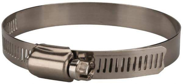 Value Collection - SAE Size 52, 2-3/4 to 3-3/4" Diam, Stainless Steel Worm Drive Clamp - 1/2" Wide, Material Grade 201 - Top Tool & Supply