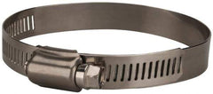 Value Collection - SAE Size 48, 2-1/2 to 3-1/2" Diam, Stainless Steel Worm Drive Clamp - 1/2" Wide, Material Grade 201 - Top Tool & Supply