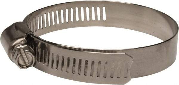 Value Collection - SAE Size 40, 2 to 3" Diam, Stainless Steel Worm Drive Clamp - 1/2" Wide, Material Grade 201 - Top Tool & Supply