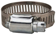 Value Collection - SAE Size 20, 3/4 to 1-3/4" Diam, Stainless Steel/Carbon Steel Worm Drive Clamp - 1/2" Wide, Material Grade 201 - Top Tool & Supply