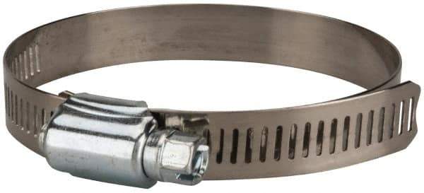 Value Collection - SAE Size 48, 2-1/2 to 3-1/2" Diam, Stainless Steel/Carbon Steel Worm Drive Clamp - 1/2" Wide, Material Grade 201 - Top Tool & Supply