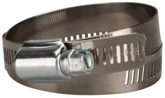 Value Collection - SAE Size 72, 3 to 5" Diam, Stainless Steel/Carbon Steel Worm Drive Clamp - 1/2" Wide, Material Grade 201 - Top Tool & Supply