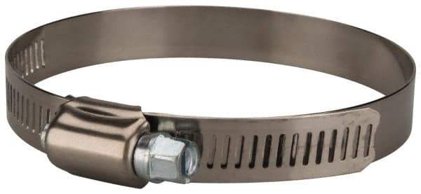 Value Collection - SAE Size 52, 2-3/4 to 3-3/4" Diam, Stainless Steel/Carbon Steel Worm Drive Clamp - 1/2" Wide, Material Grade 201 - Top Tool & Supply