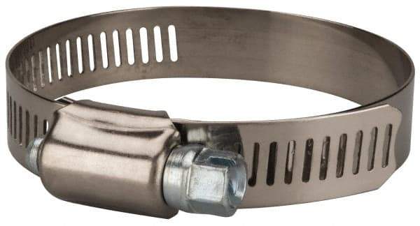 Value Collection - SAE Size 32, 1-1/2 to 2-1/2" Diam, Stainless Steel/Carbon Steel Worm Drive Clamp - 1/2" Wide, Material Grade 201 - Top Tool & Supply