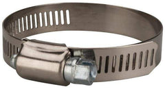 Value Collection - SAE Size 40, 2 to 3" Diam, Stainless Steel/Carbon Steel Worm Drive Clamp - 1/2" Wide, Material Grade 201 - Top Tool & Supply