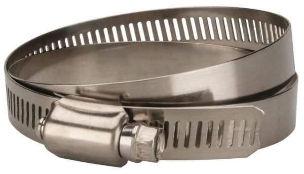 Value Collection - SAE Size 88, 4 to 6" Diam, Stainless Steel/Carbon Steel Worm Drive Clamp - 1/2" Wide, Material Grade 201 - Top Tool & Supply