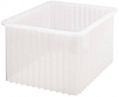 Quantum Storage - Clear Polypropylene Dividable Container - Stacking, 22-1/2" Long x 17-1/2" Wide x 12" High - Top Tool & Supply