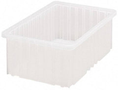 Quantum Storage - Clear Polypropylene Dividable Container - Stacking, 16-1/2" Long x 10.9" Wide x 6" High - Top Tool & Supply