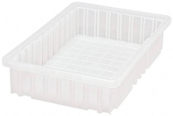 Quantum Storage - Clear Polypropylene Dividable Container - Stacking, 16-1/2" Long x 10.9" Wide x 3-1/2" High - Top Tool & Supply