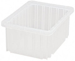 Quantum Storage - Clear Polypropylene Dividable Container - Stacking, 10.9" Long x 8.3" Wide x 5" High - Top Tool & Supply