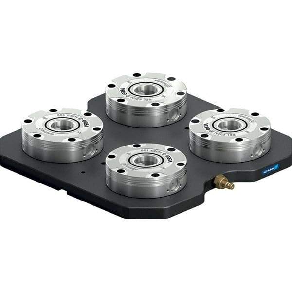 Schunk - NSL Manual CNC Quick Change Clamping Module - 4 Module Center, Top Mount, 7,500 kN Retention Force, 6 bar (87 Lb/Sq In) Unlocking Pressure, 0.005mm Repeatability - Top Tool & Supply