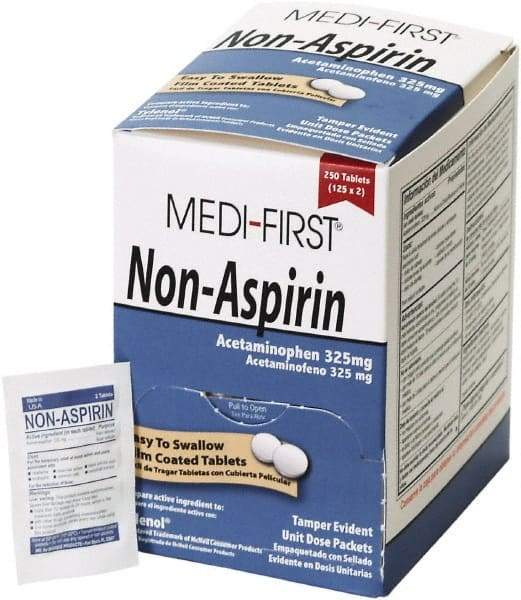 Medique - Original Flavor Medi-First Non-Aspirin Tablets - Headache & Pain Relief - Top Tool & Supply