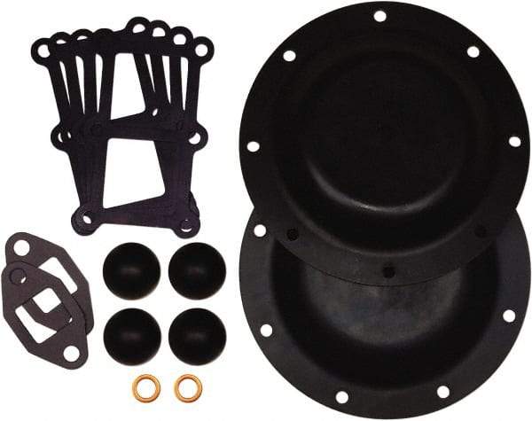 SandPIPER - 1" Pump, Buna-N Fluid Section Repair Kit - For Use with Diaphragm Pumps - Top Tool & Supply