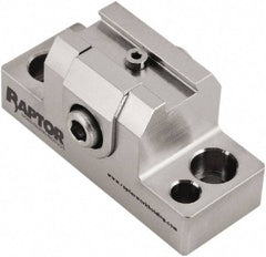 Raptor Workholding - 1-1/4" High x 1" Wide x 2-1/2" Long Dovetail Vise - 3/8" Jaw Opening Capacity, 1/8" High x 1-1/4" Wide Jaw, For 4 & 5 Axis Workholding Systems - Top Tool & Supply