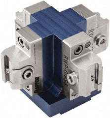 Raptor Workholding - 3.13" High x 4-1/2" Wide x 4-1/2" Long Dovetail Vise - 3/8" Jaw Opening Capacity, 1/8" High x 1-1/4" Wide Jaw, For 4 & 5 Axis Workholding Systems - Top Tool & Supply