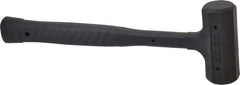 Paramount - 14 oz Head 1-1/8" Face Diam Rubber Dead Blow Hammer - 10-1/4" OAL, Rubber-Covered Steel Handle - Top Tool & Supply