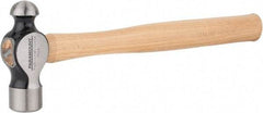 Paramount - 1 Lb Head Ball Pein Hammer - Wood Handle, 13-3/4" OAL - Top Tool & Supply