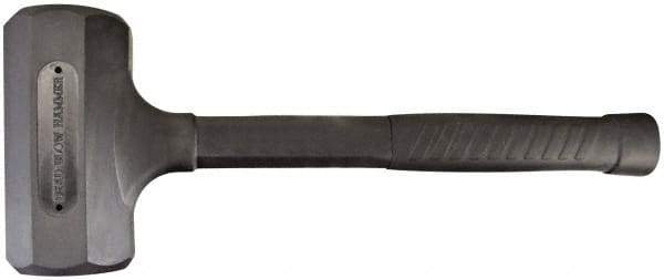 Paramount - 52 oz Head 2-1/8" Face Diam Rubber Dead Blow Hammer - 14-5/8" OAL, Rubber-Covered Steel Handle - Top Tool & Supply