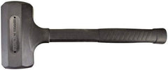 Paramount - 52 oz Head 2-1/8" Face Diam Rubber Dead Blow Hammer - 14-5/8" OAL, Rubber-Covered Steel Handle - Top Tool & Supply