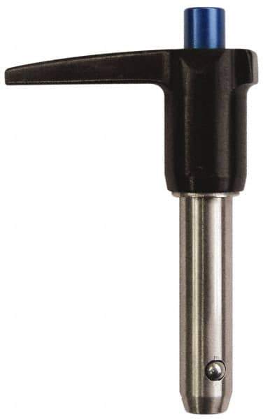 Gibraltar - 1/4" Diam, 4" Usable Length, L Handle, Quick Release Pin - Grade 4130 Steel, Zinc-Plated Finish - Top Tool & Supply