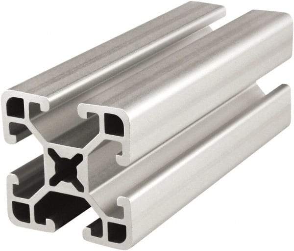 80/20 Inc. - 72 Inches Long x 1-1/2 Inches Wide x 1-1/2 Inches High, T Slotted Aluminum Extrusion - 0.781 Square Inches, Clear Anodized Finish - Top Tool & Supply