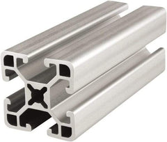 80/20 Inc. - 145 Inches Long x 1-1/2 Inches Wide x 1 Inch High, T Slotted Aluminum Extrusion - 0.781 Square Inches, Clear Anodized Finish - Top Tool & Supply