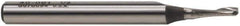 Onsrud - 1/4" Cutting Diam x 3/4" Length of Cut, 1 Flute, Upcut Spiral Router Bit - Uncoated, Right Hand Cut, High Speed Steel, 3-1/4" OAL x 1/2" Shank Diam, Single Edge, 19 to 32° Helix Angle - Top Tool & Supply