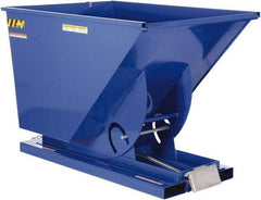 Vestil - 2,000 Lb Load Capacity, 1-1/2 Cu Yd, Steel Self-Dumping Hopper - 43-11/16" Wide x 68-5/16" Long x 51-13/16" High, Blue - Top Tool & Supply