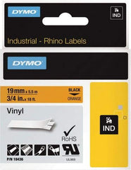 Dymo - 216" Long, Black on Orange Label Printer Cartridge - For DYMO Brand Labeling Equipment Designed for "D1" Tapes (Check Width Compatibility), RHINO 4200, 5200, 6000, 6500, 5000 - Top Tool & Supply