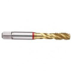 M16x1.5 6H 4-Flute Cobalt Red Ring Semi-Bottoming 40 degree Spiral Flute Tap-TiN - Top Tool & Supply