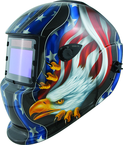 #41265 - Solar Powered Welding Helmet - Eagle/Flag - Replacement Lens: 4.5x3.5" Part # 41264 - Top Tool & Supply