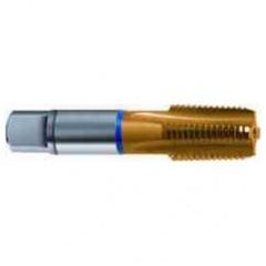 1/4-18 Dia. - 5 FL - Cobalt Spiral Flute NPTF Blue Ring Tap-TiN-25 Degree Helix - Top Tool & Supply