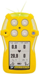 BW Technologies by Honeywell - Visual, Vibration & Audible Alarm, LCD Display, Multi-Gas Detector - Monitors LEL, Oxygen, Hydrogen Sulfide & Carbon Monoxide, -20 to 50°C Working Temp - Top Tool & Supply